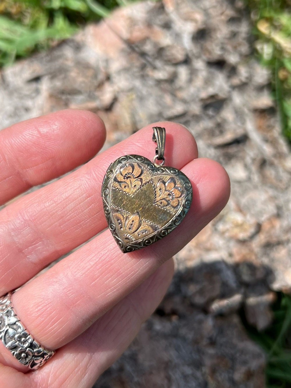 Vintage Gold Filled / Sterling Heart Locket